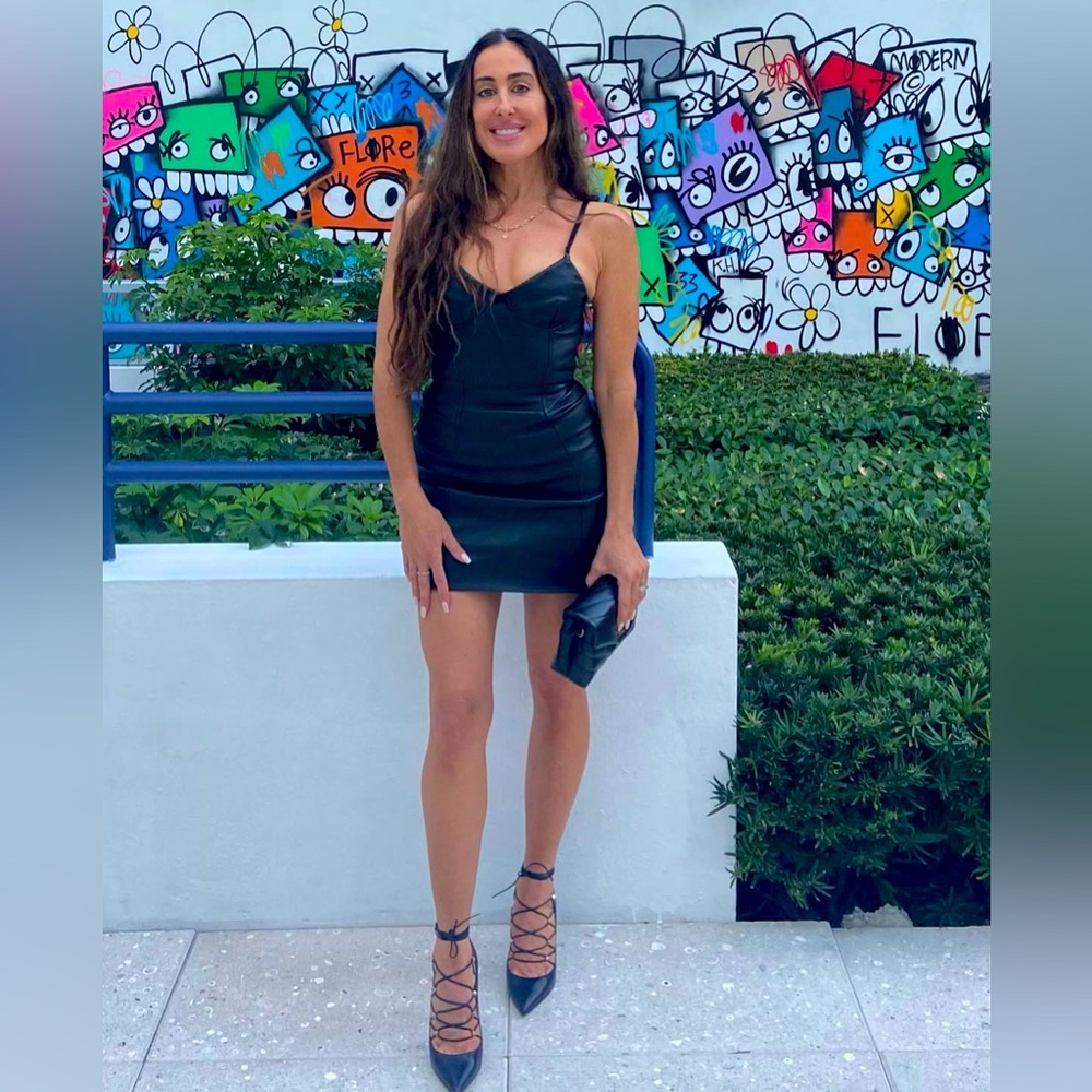 Alexander Wang black leather corset mini dress! Size 0 supple leather stunning🤩